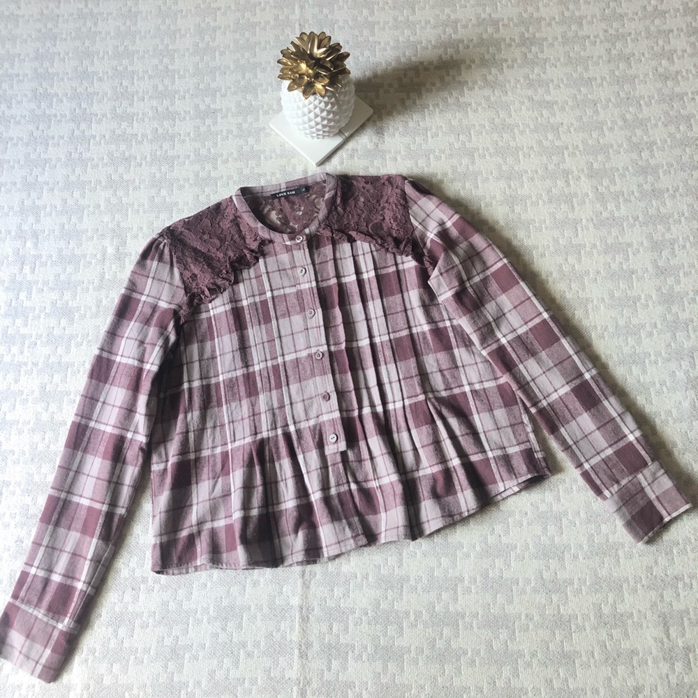 [Love Sam] women’s flannel shirt- size L
